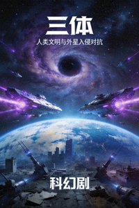 科幻剧《三体》海报，人类文明与外星入侵对抗